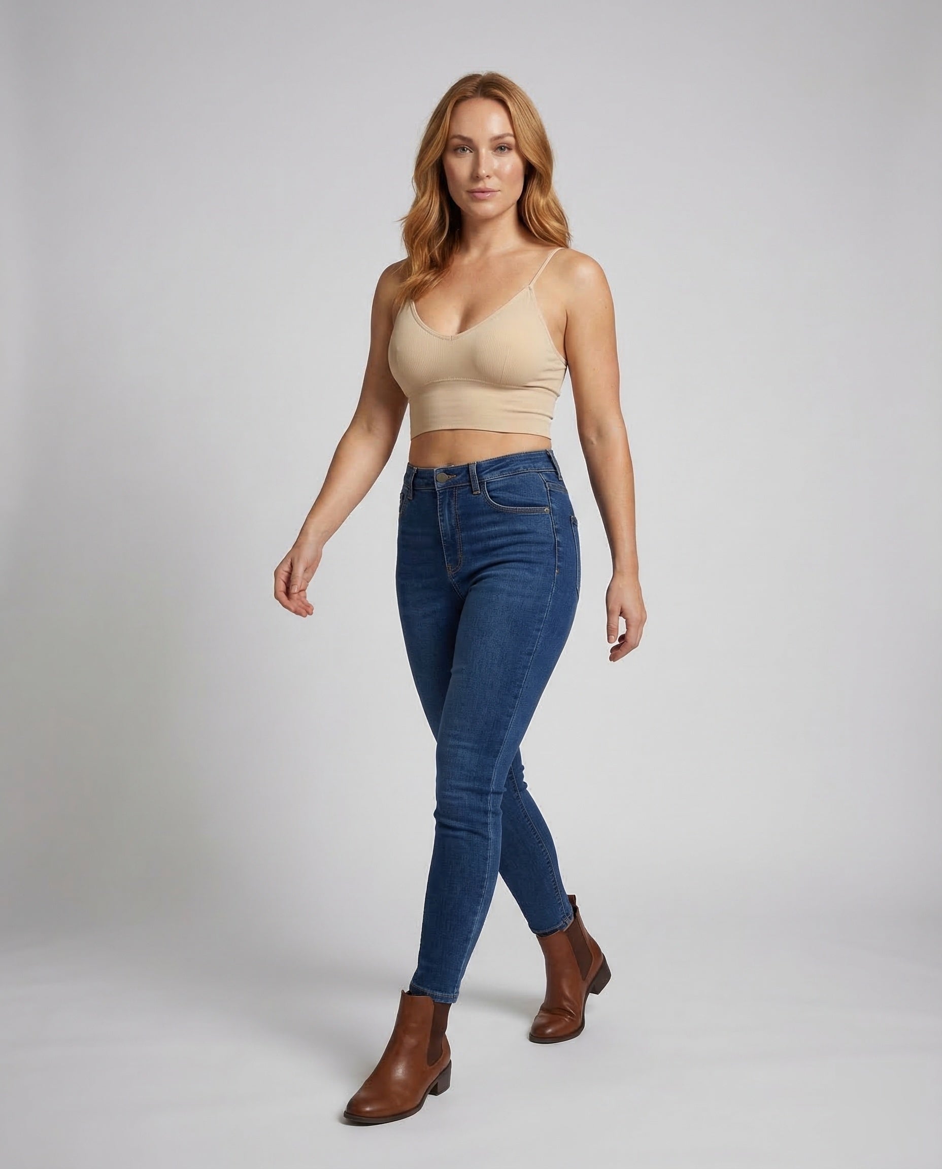 Damen Bustier Rippoptik - Eveloria