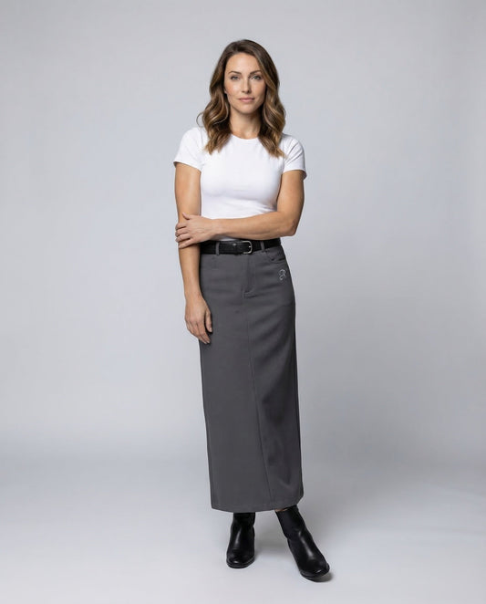 Damen Maxirock mit Gürtel und Taschen - Eveloria