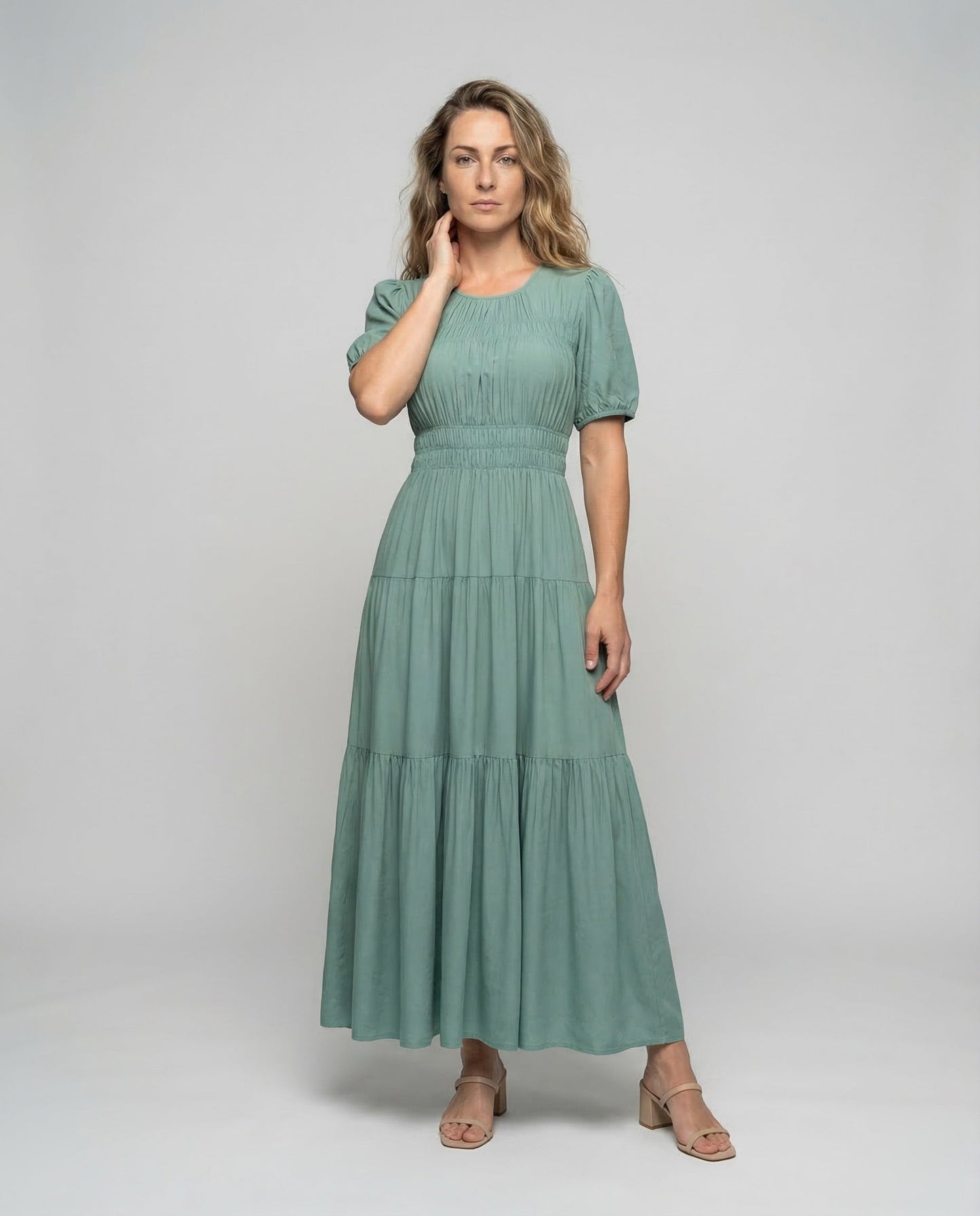 Damen Maxikleid Ethno-Print Baumwolle - Eveloria