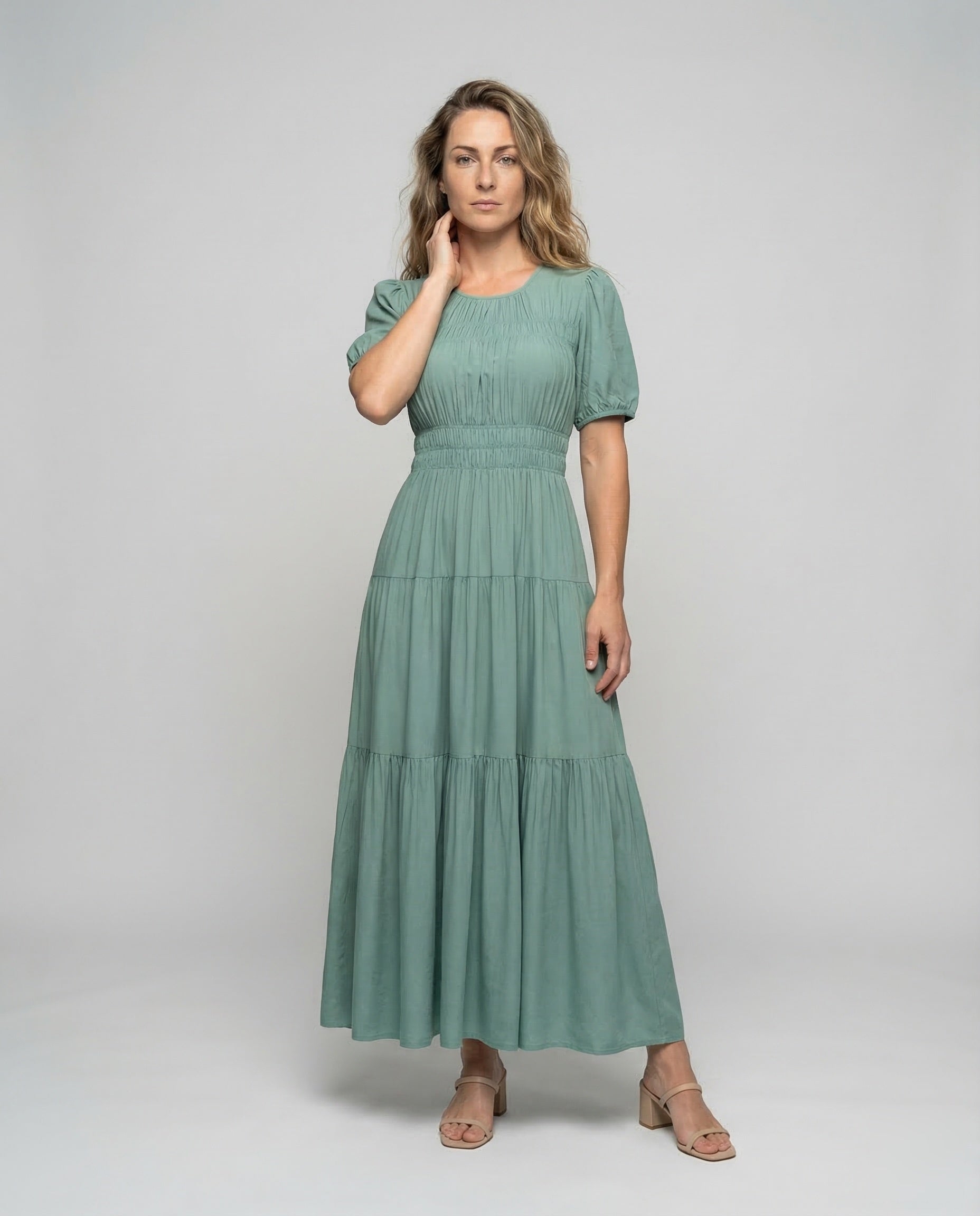Damen Maxikleid Ethno-Print Baumwolle - Eveloria