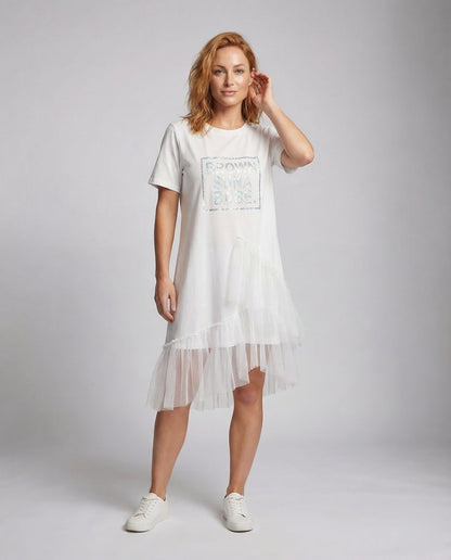 Damen Tüllkleid mit Stufenrock - Eveloria