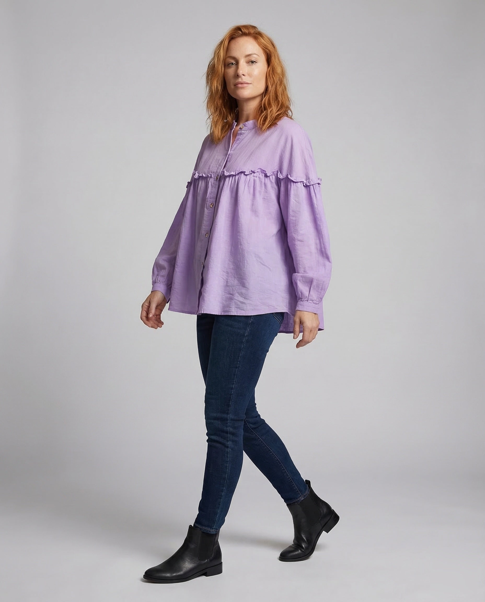 Damen Babydoll Bluse Weit - Eveloria