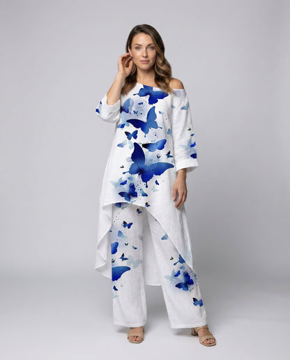 Damen Leinen Culotte Set - Eveloria