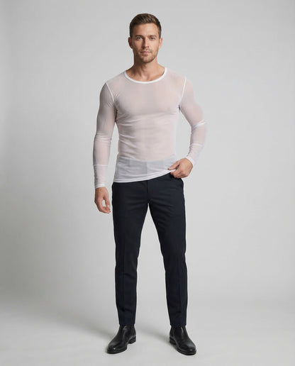 Herren Langarm Netzshirt - Eveloria