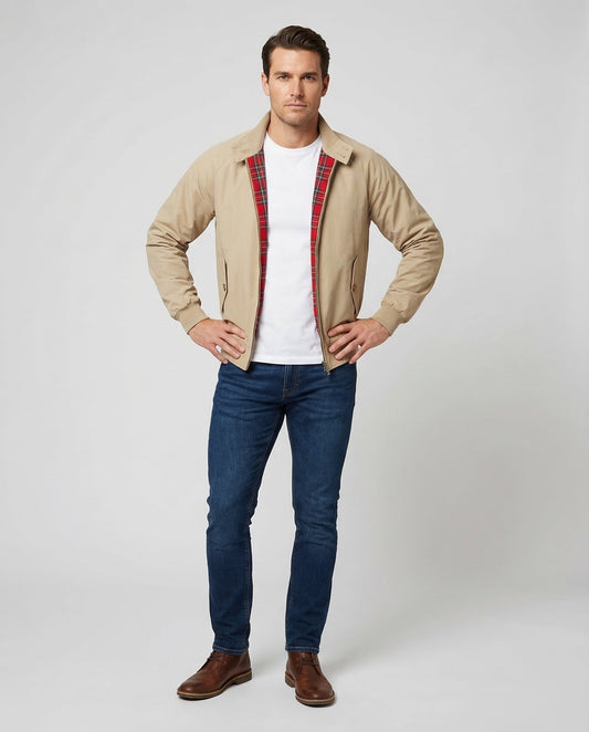 Herren Karo-Harrington-Jacke - Eveloria