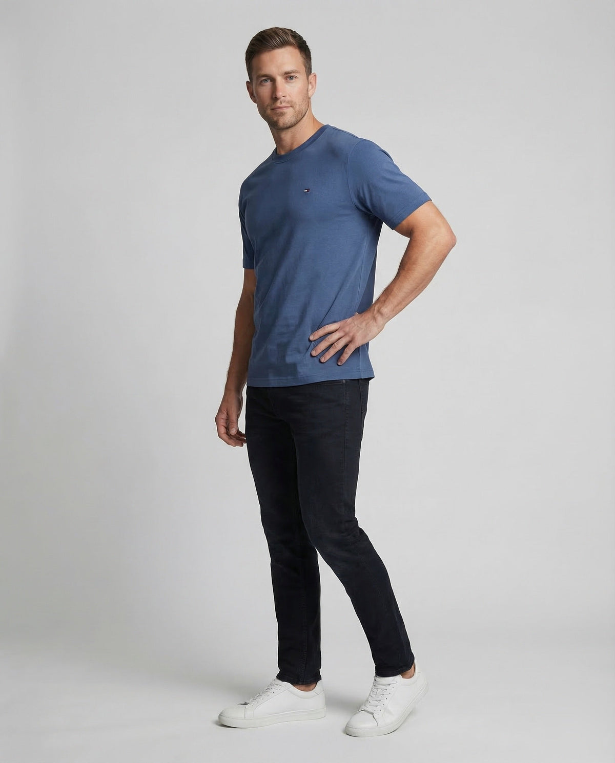 Herren T-Shirt mit Logo Weiss - Eveloria