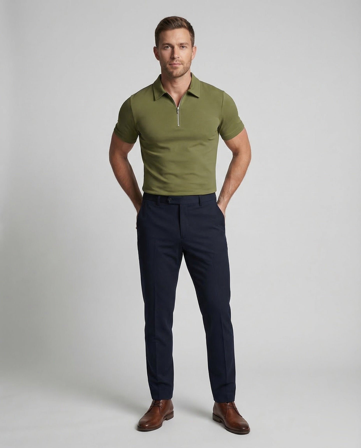 Herren Poloshirt Mit Reißverschluss - Eveloria