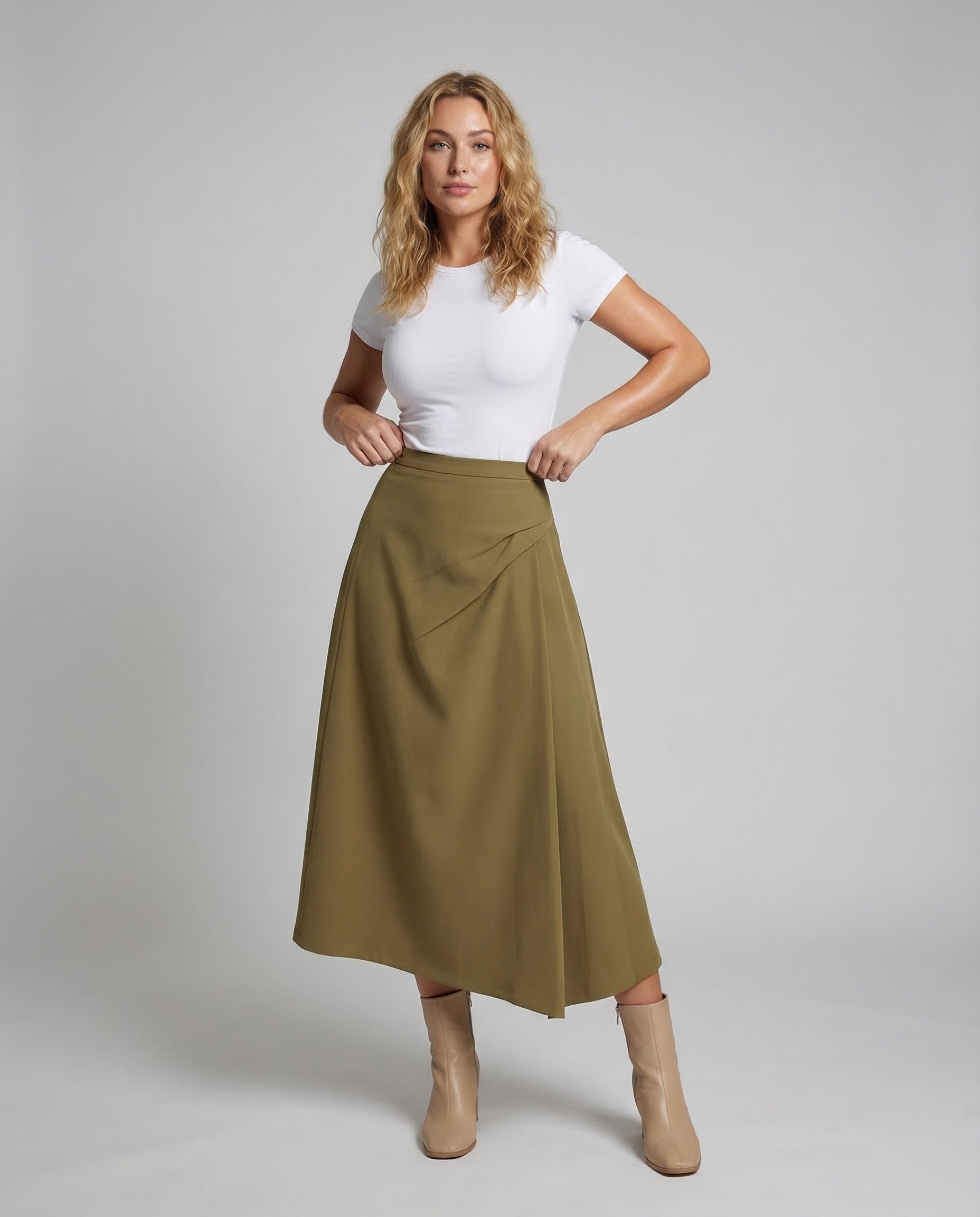Damen Asymmetrischer Maxirock - Eveloria