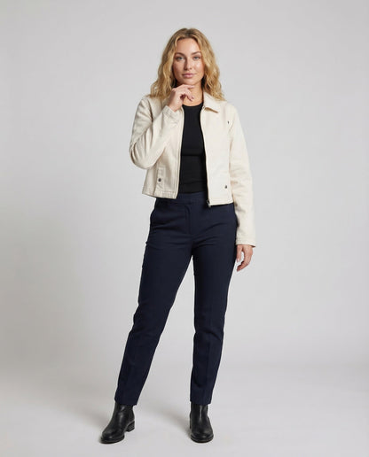 Damen Kurzjacke Canvas Schwarz - Eveloria
