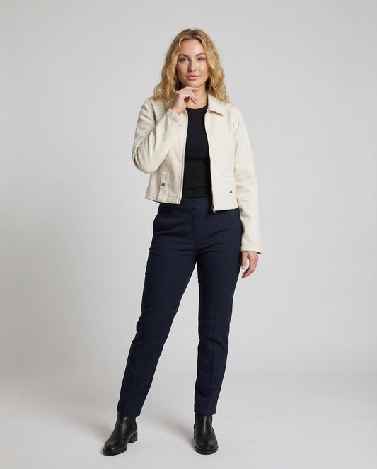 Damen Kurzjacke Canvas Schwarz - Eveloria