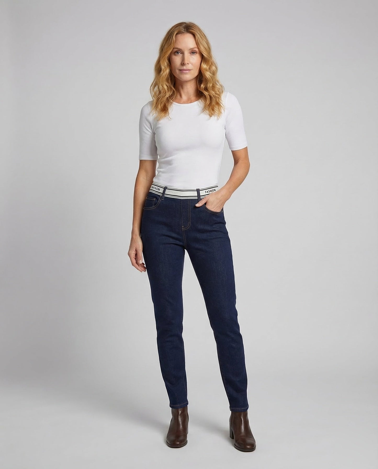 Damen Slimfit Jeans Hochtailliert - Eveloria