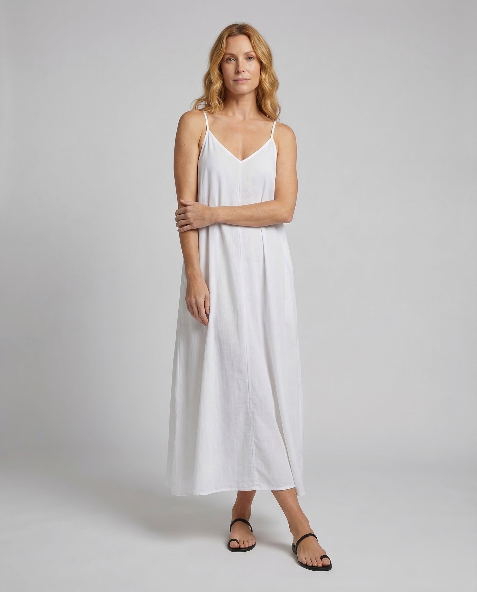 Damen Plisseekleid Slipkleid - Eveloria