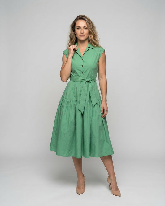 Damen Hemdkleid mit Stufenrock - Eveloria