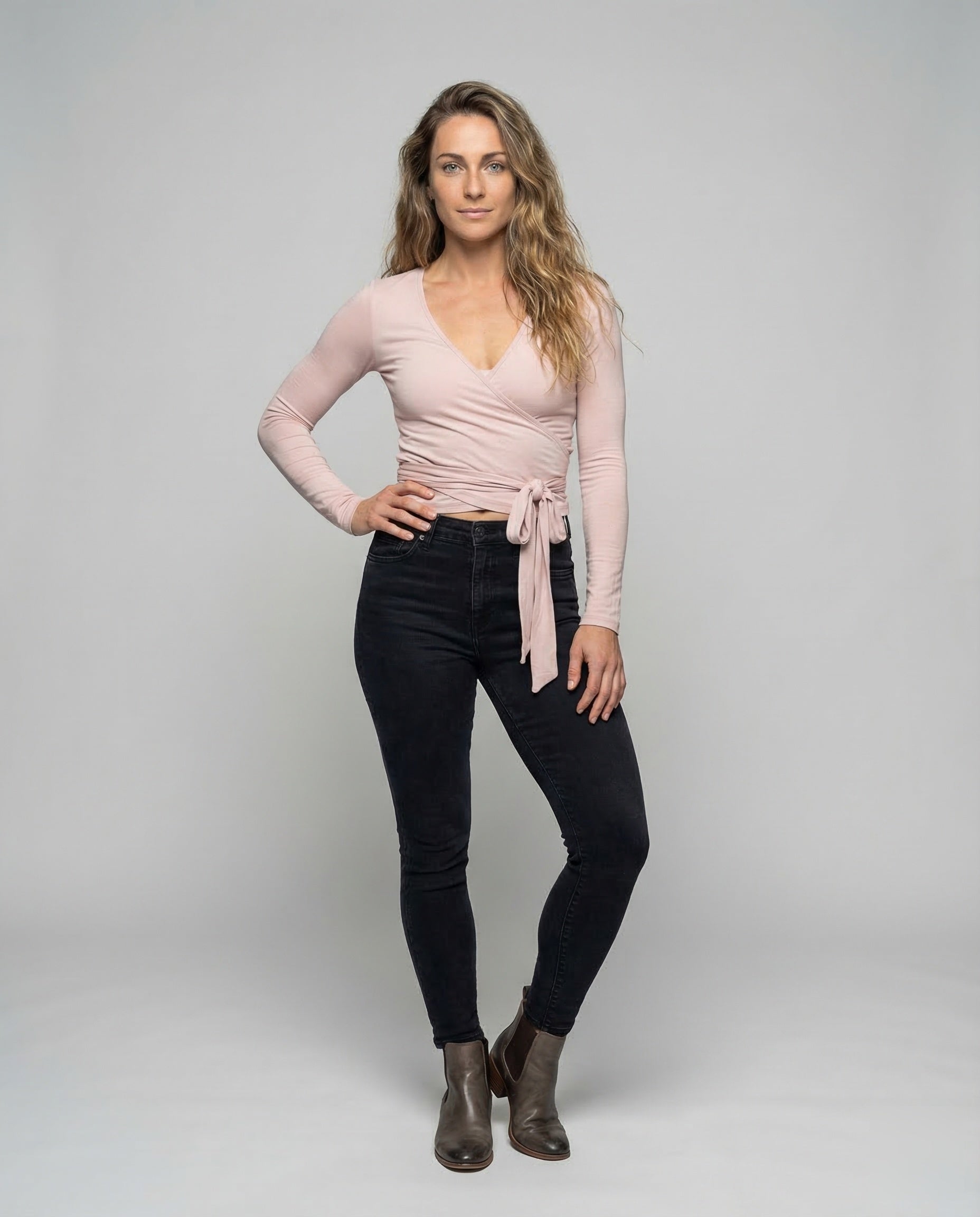 Damen Wickel-Crop- aus Strick - Eveloria