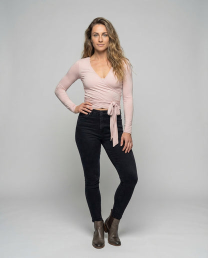 Damen Wickel-Crop- aus Strick - Eveloria