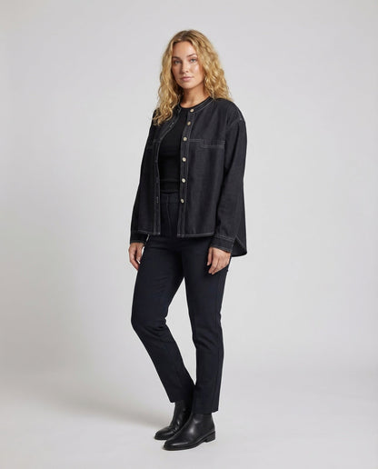 Damen Oversize Denimjacke Blau - Eveloria