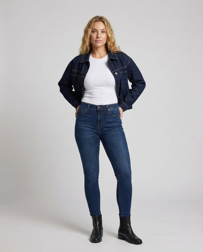 Damen Kurzjeansjacke - Eveloria