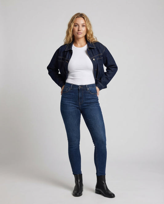 Damen Kurzjeansjacke - Eveloria