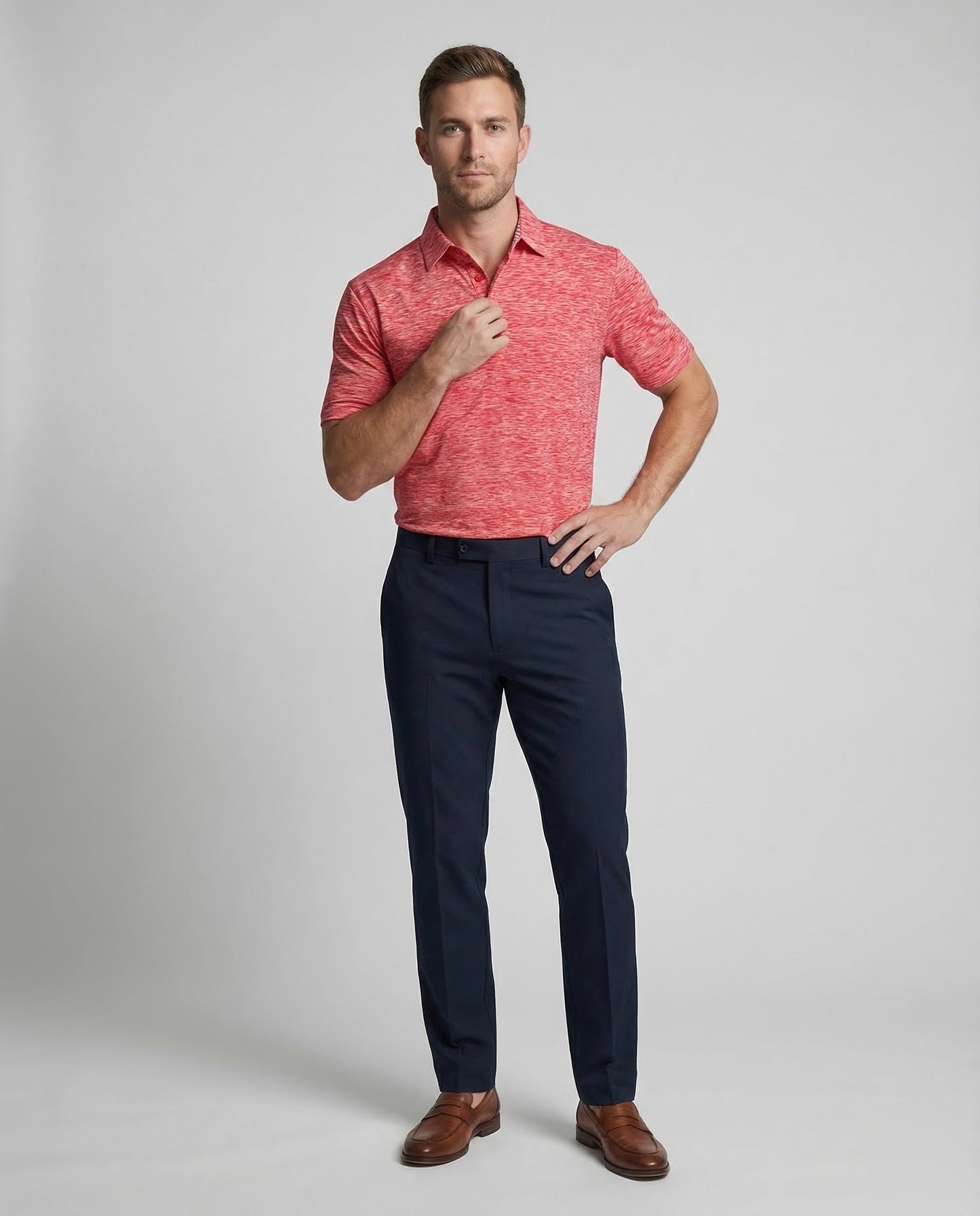 Herren Poloshirt Melange - Eveloria