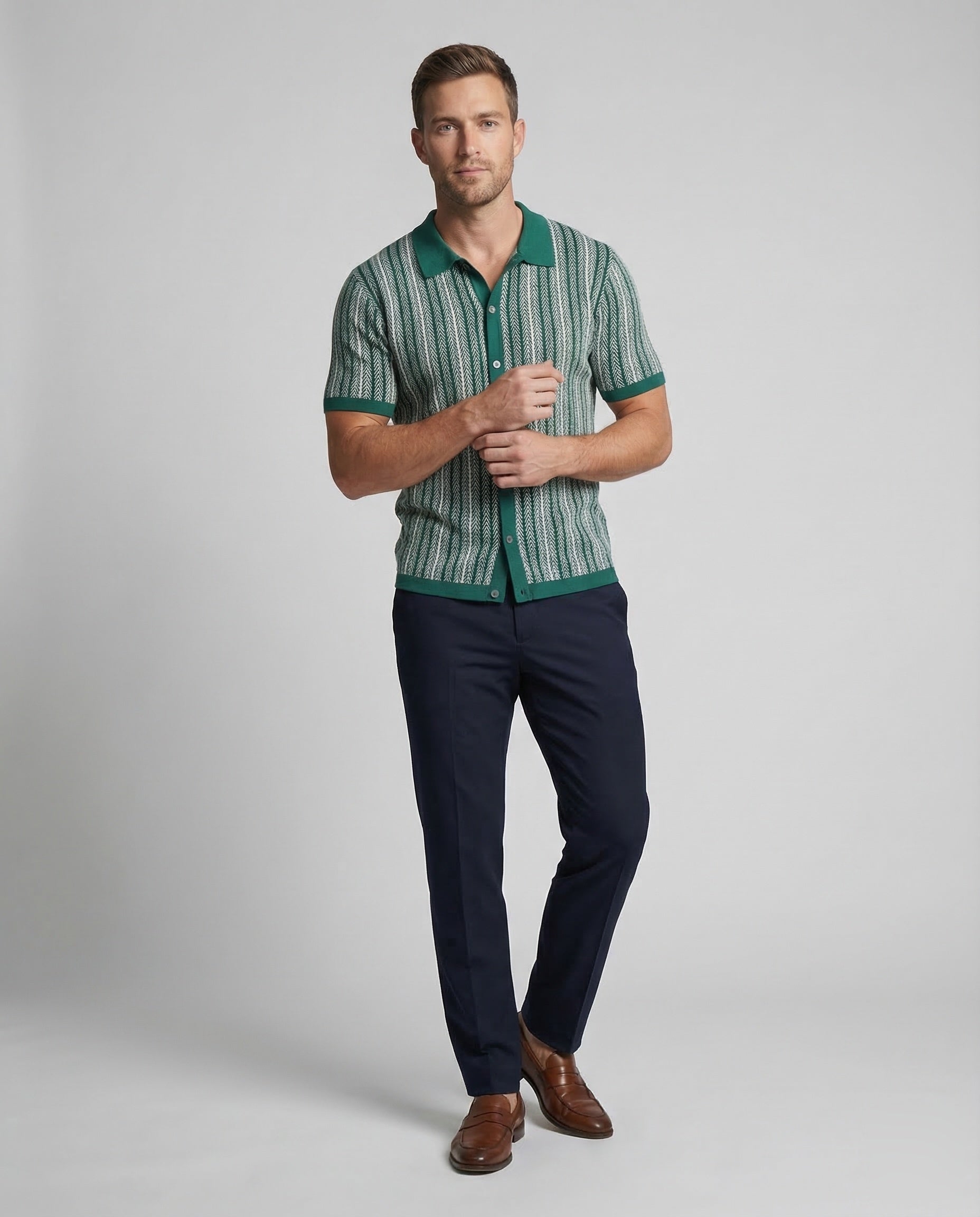 Herren Poloshirt aus Strick - Eveloria