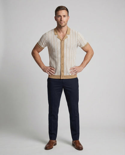 Herren Strickcardigan Kurzarm - Eveloria