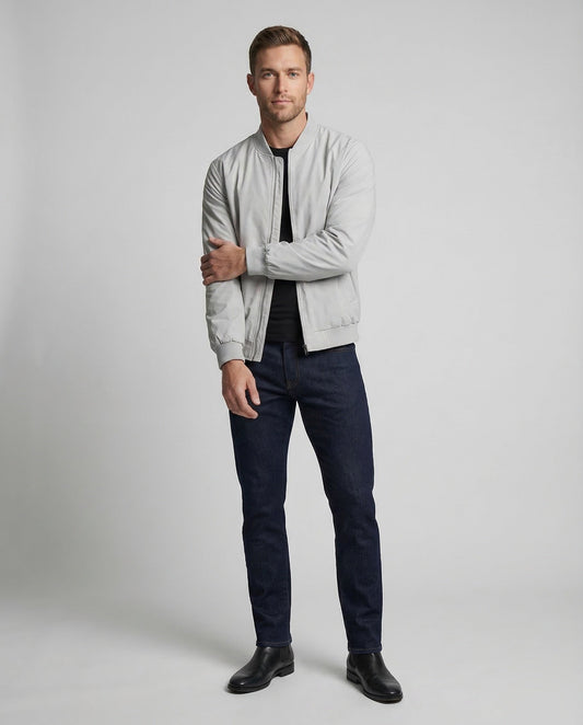 Herren Bomberjacke Raglan Ärmel Schwarz - Eveloria