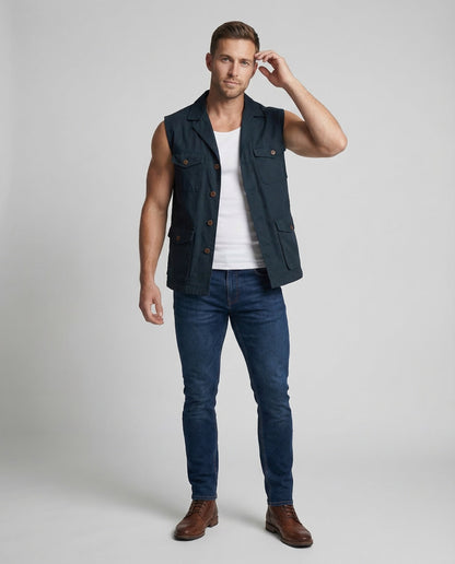 Herren Feldweste mit Taschen - Eveloria