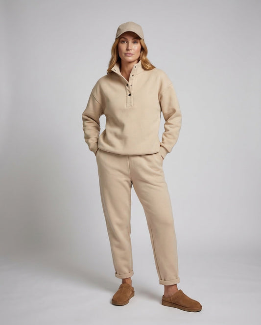 Damen Sweat-Set Stehkragen Relaxed Fit - Eveloria