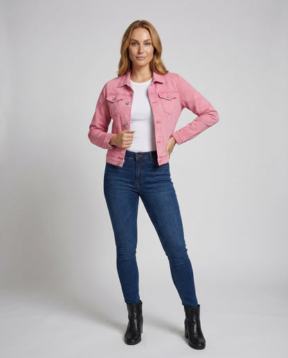Damen Denim-Kurzjacke Figurbetont - Eveloria