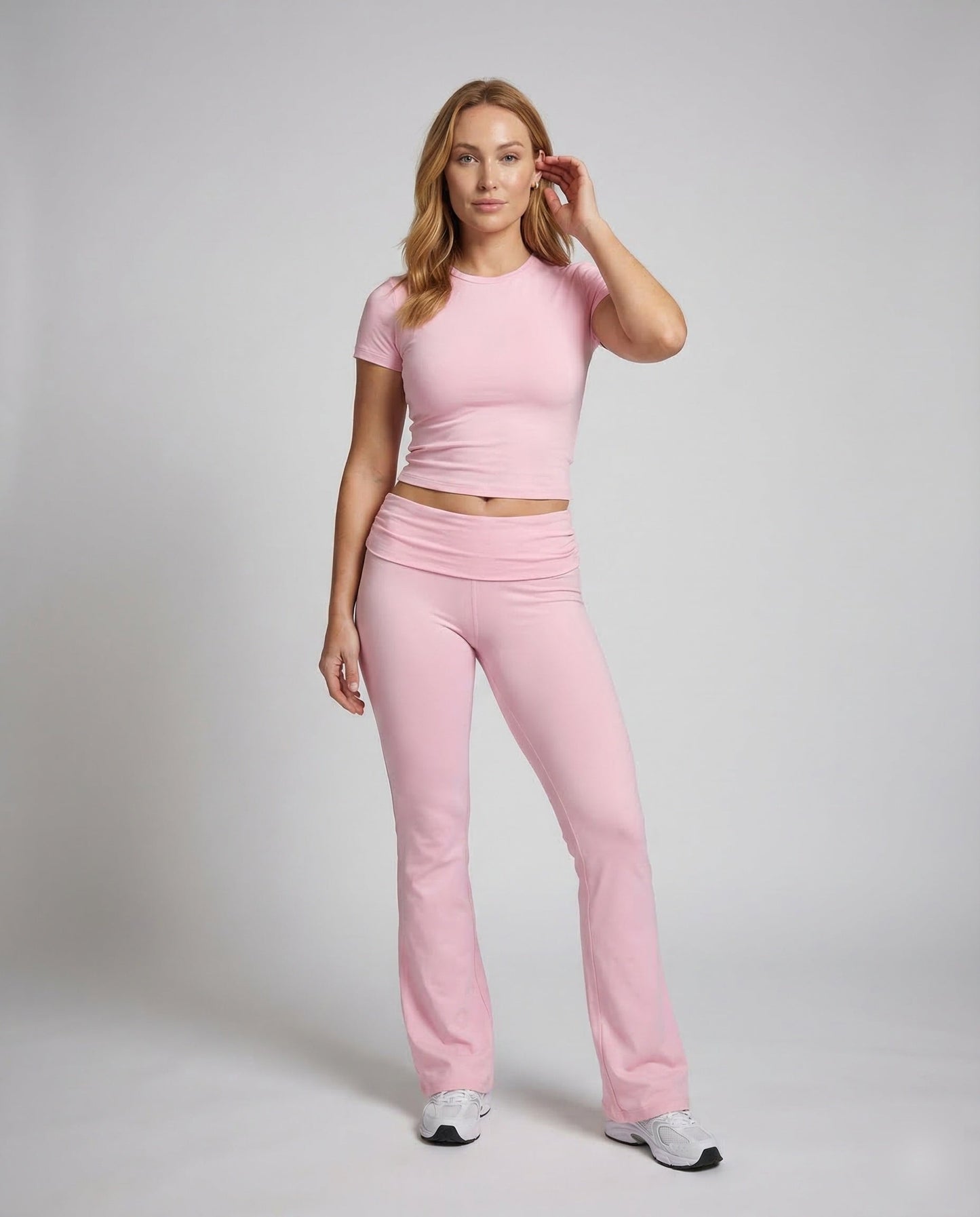 Damen Schlaghose Figurbetonter Komplettlook Schwarz - Eveloria