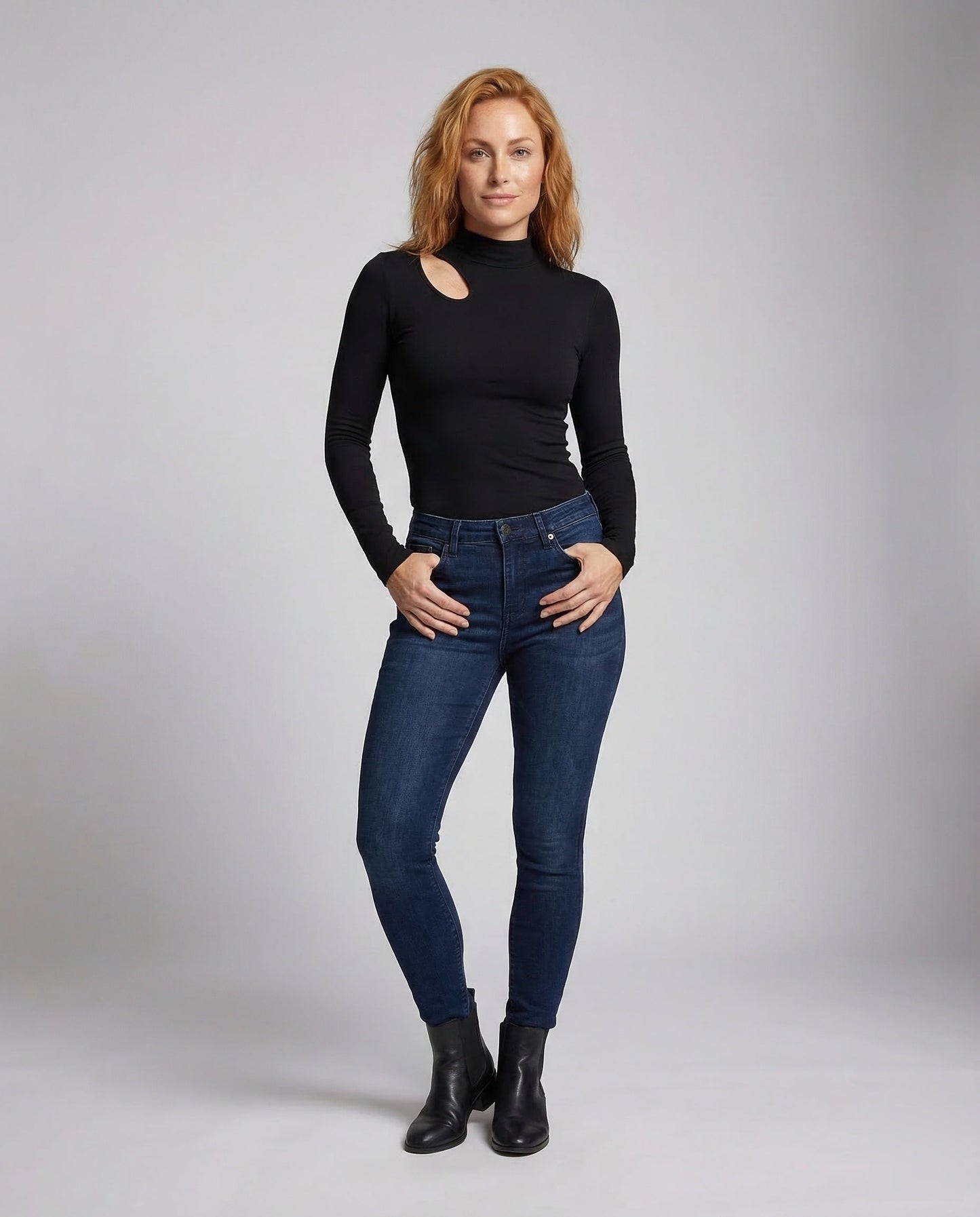 Damen Asymmetrisches Langarmshirt mit Daumenloch - Eveloria