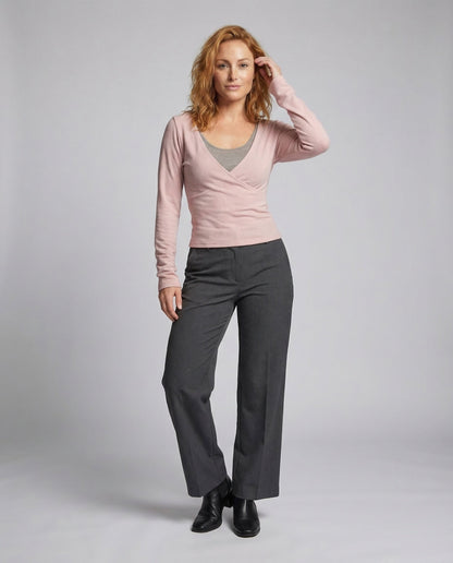 Damen Wickelpullover Figurnah Qualität - Eveloria