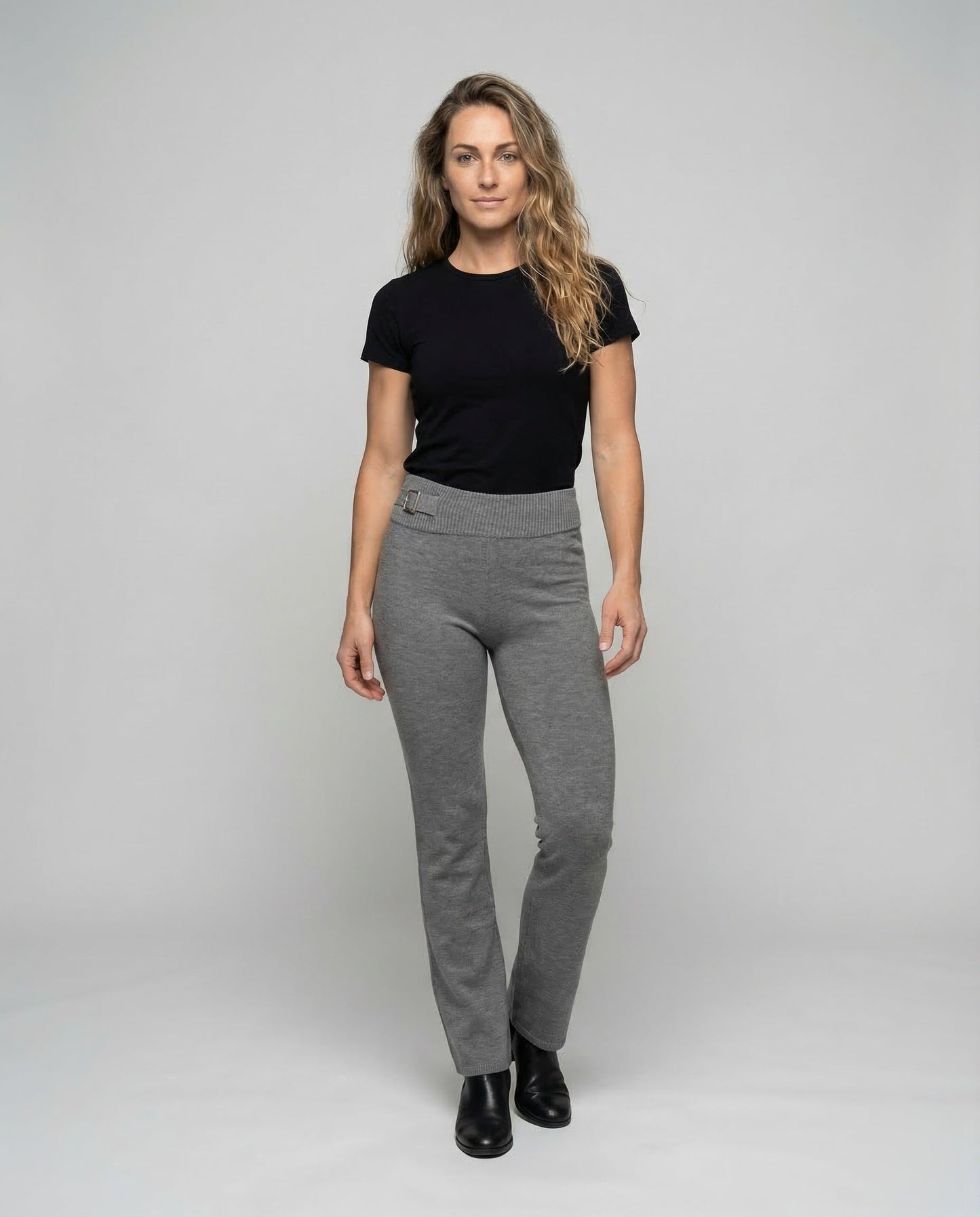 Damen Feinstrick-Schlaghose Rippbund - Eveloria