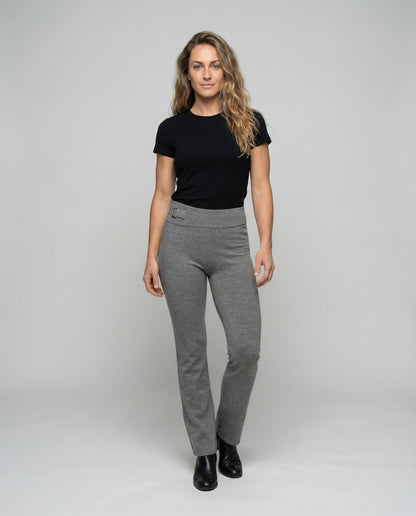 Damen Feinstrick-Schlaghose Rippbund - Eveloria