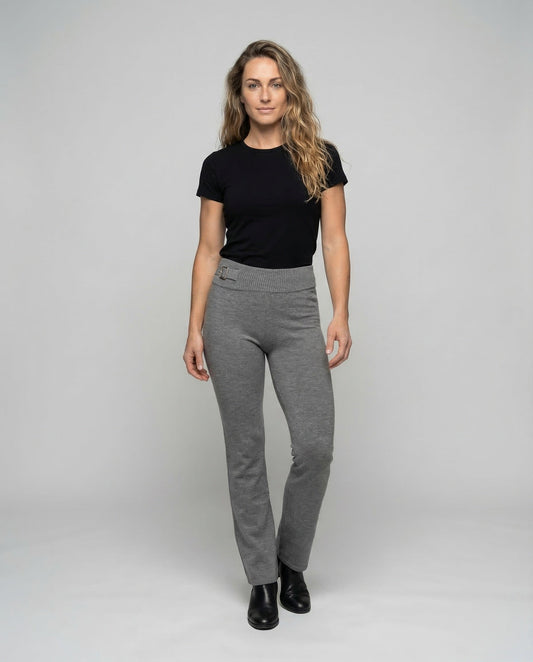 Damen Feinstrick-Schlaghose Rippbund - Eveloria