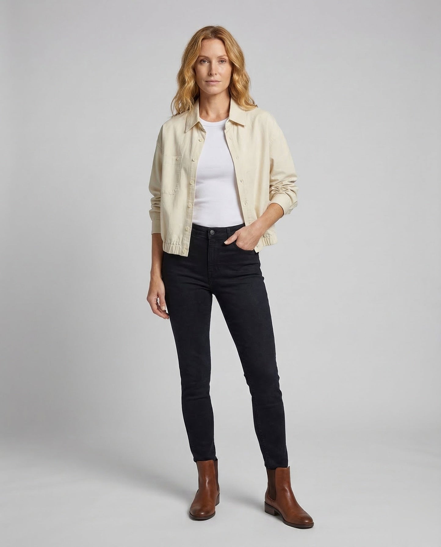 Damen Kurzarm Hemdjacke Boxy Schnitt - Eveloria
