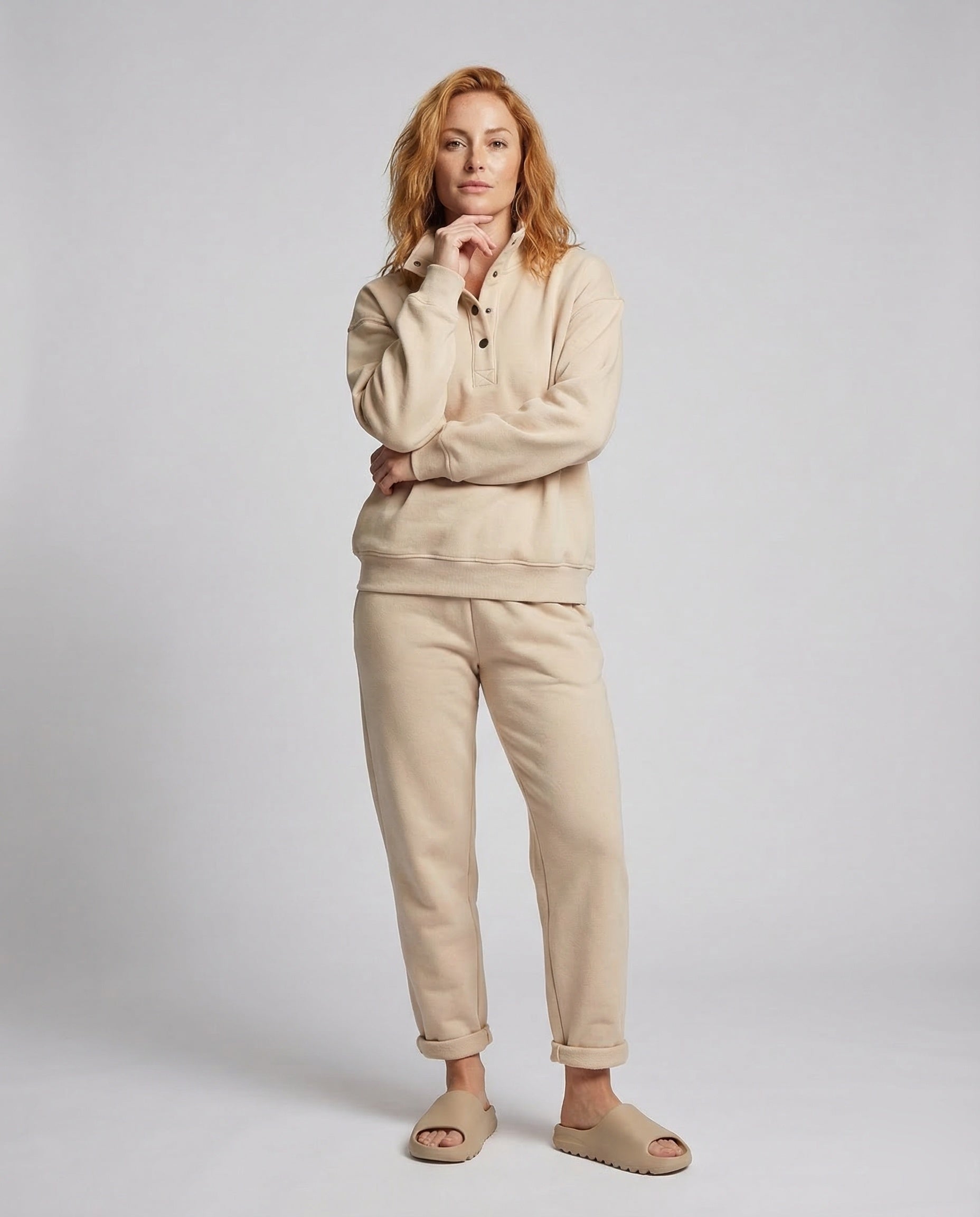 Damen Sweatset Hochkragen Kuschelig - Eveloria