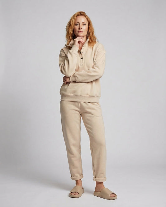 Damen Sweatset Hochkragen Kuschelig - Eveloria