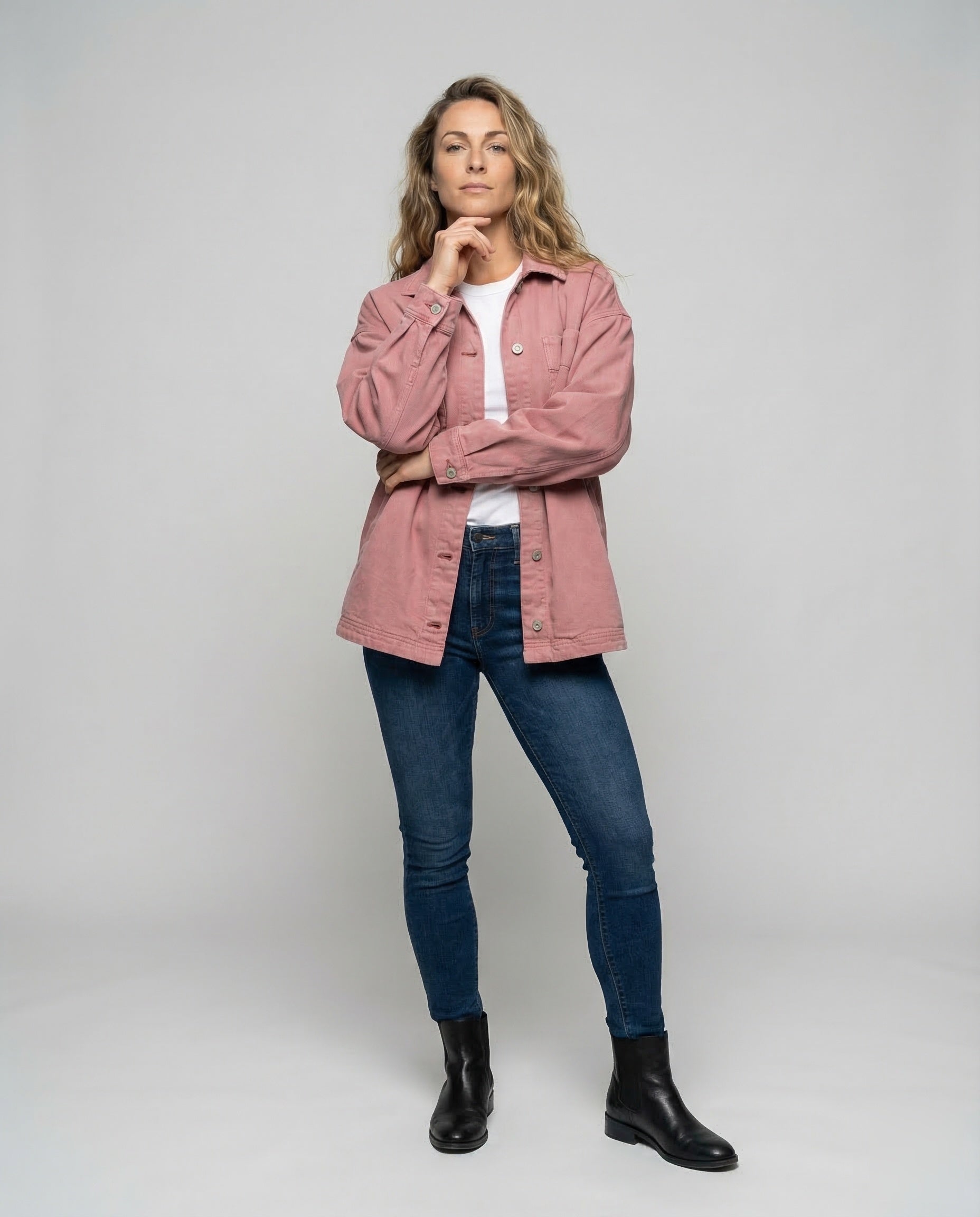 Damen Overshirt-Jacke Lässig Pattentaschen - Eveloria