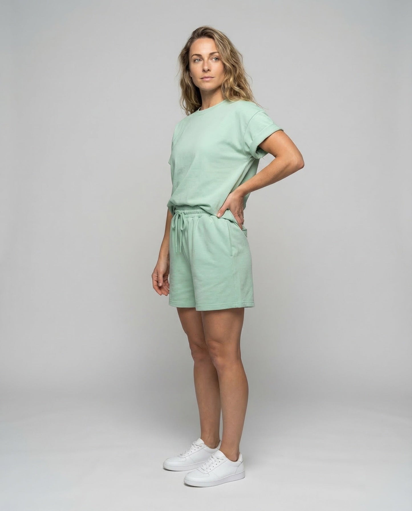 Damen Kurz-Set Baumwollmix Relaxed Fit - Eveloria