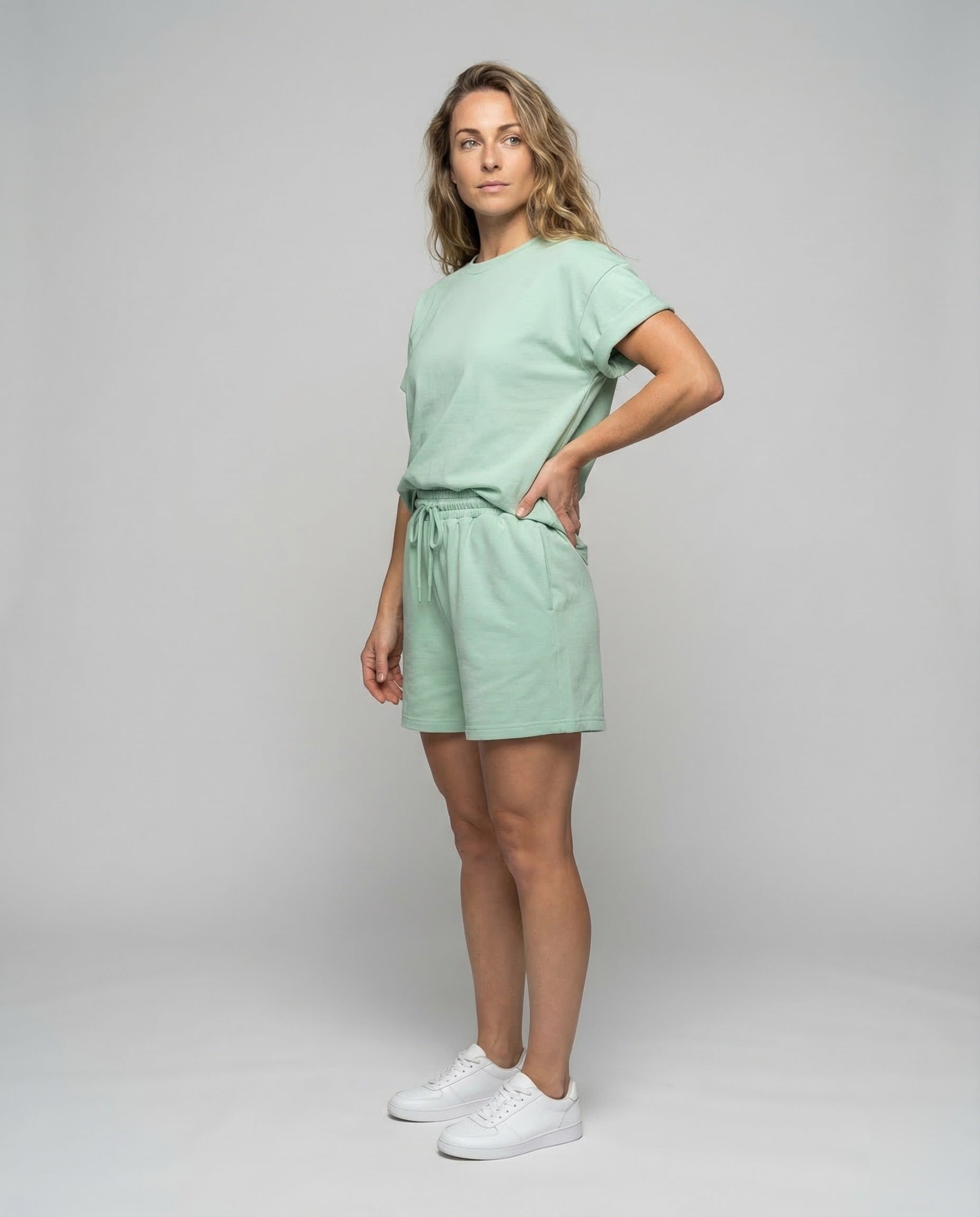 Damen Kurz-Set Baumwollmix Relaxed Fit - Eveloria