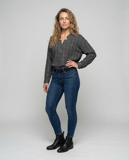 Damen Wickeltop Strukturiert - Eveloria