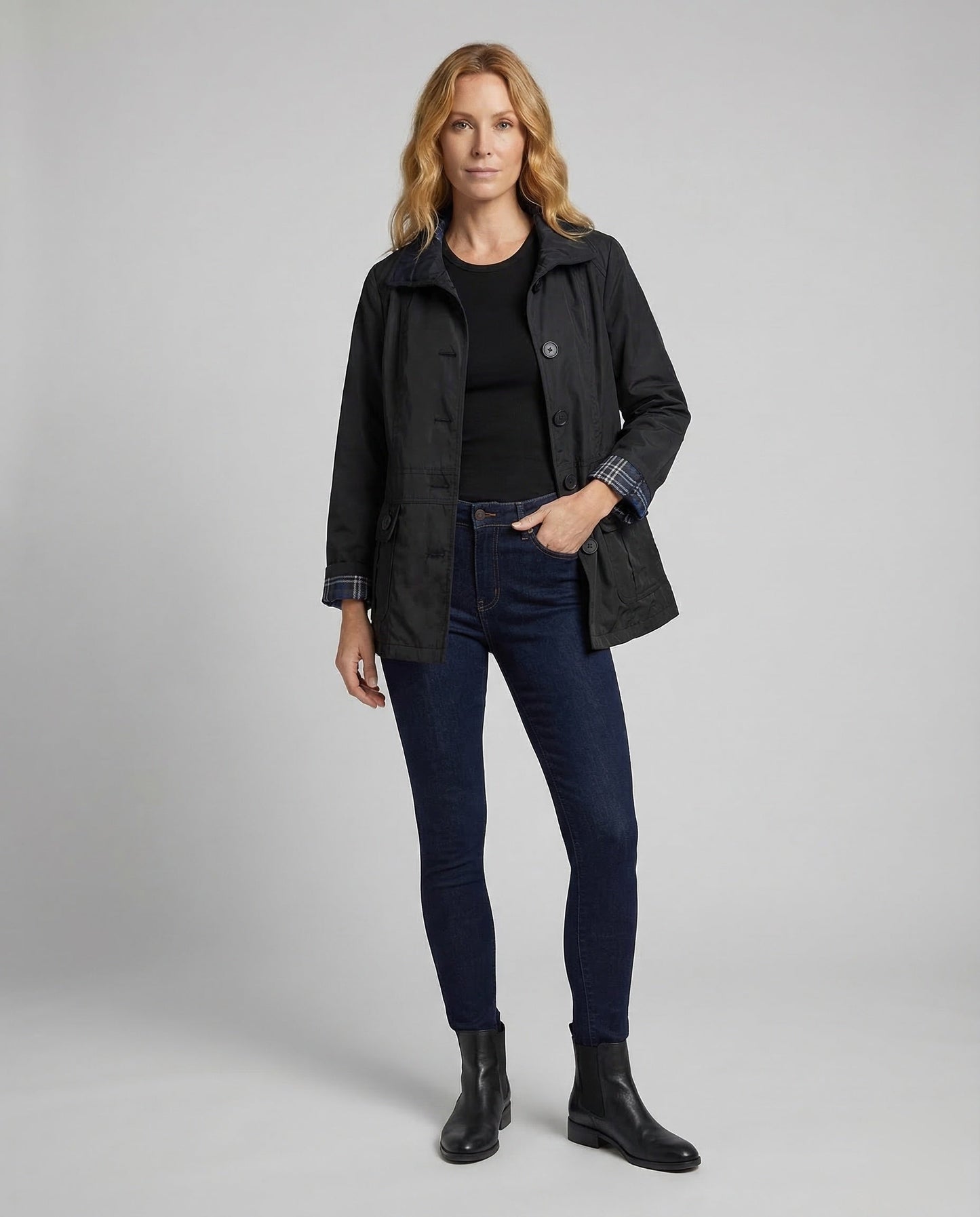 Damen Leichte Übergangsjacke Kaschmirfutter - Eveloria