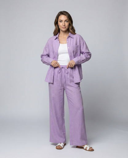 Damen Relax-Set Culottehose Crêpe-Stoff - Eveloria