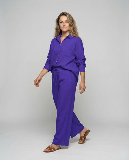 Damen Viskose Loungewear Set Culotte - Eveloria