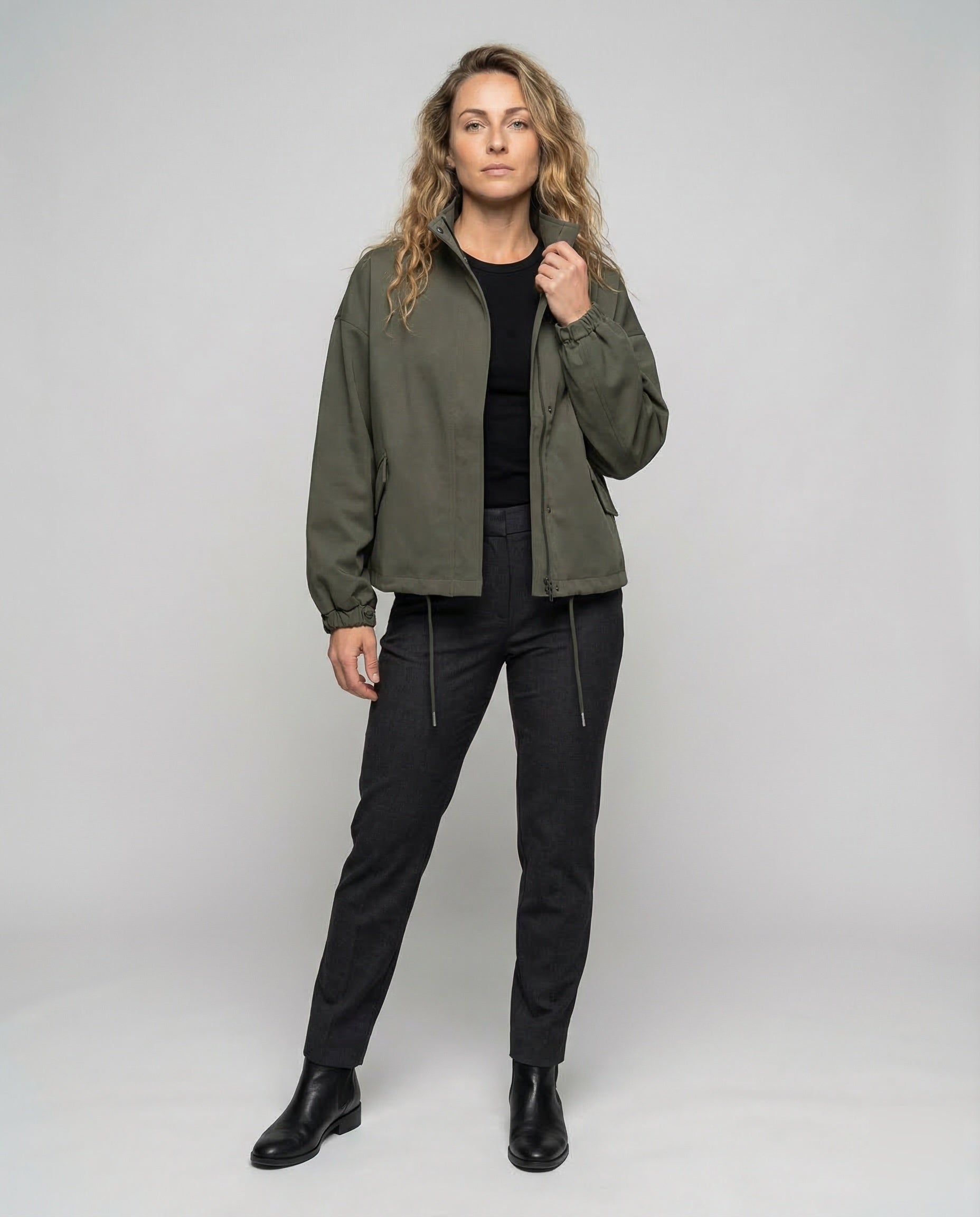 Damen Utility-Jacke mit Kordelzug - Eveloria
