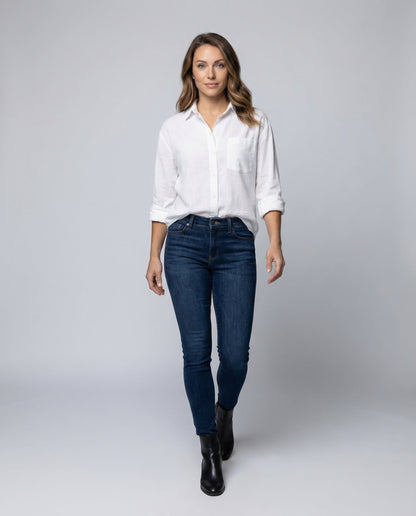 Damen Hemd Baumwollmischung Resort-Style - Eveloria