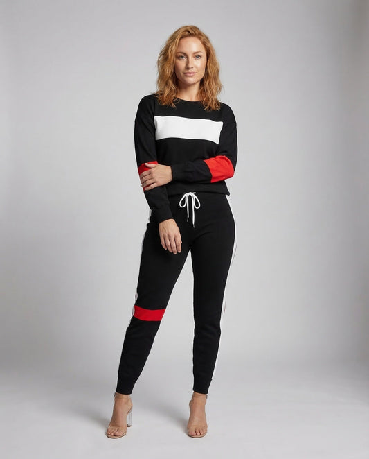 Damen Sweater Kastig Jersey Zweiteiler - Eveloria