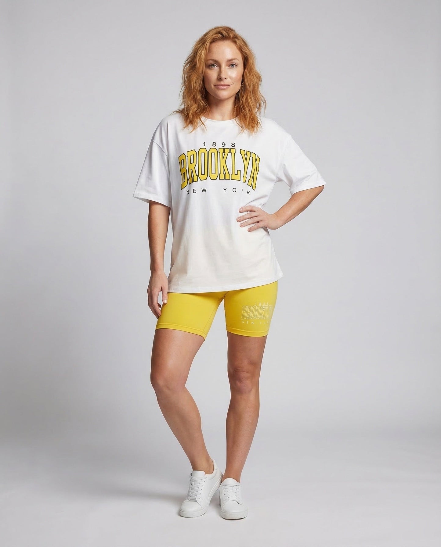 Damen Radler-Shorts Sportliches Print-Set - Eveloria