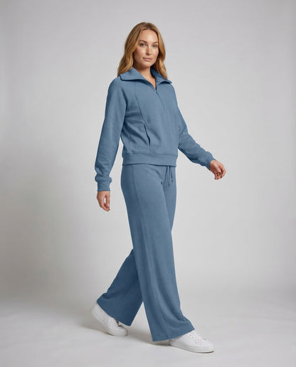 Damen Sweatpullover Set Palazzohose - Eveloria